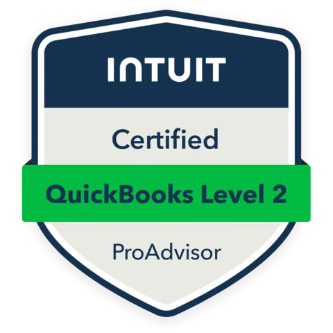 Intuit Certified QuickBooks Level 2 ProAdvisor badge – Real Key Accountancy